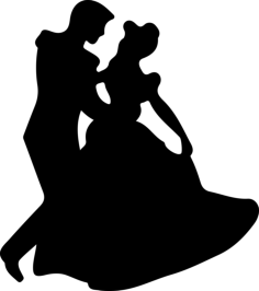 Cinderella 4 Stencil Svg Vector, Free Vectors File